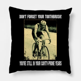 Two-Wheel Adventures in Bloomington Movie Tribute Tee Pillow