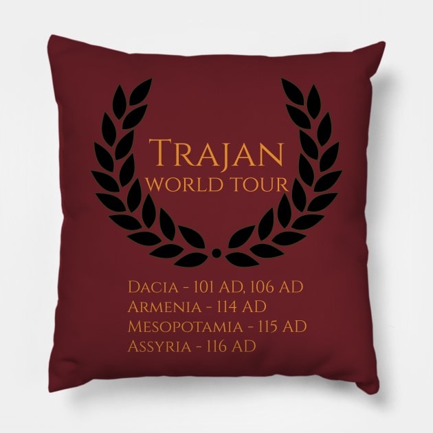 Roman Emperor Trajan World Tour Pillow by Styr Designs