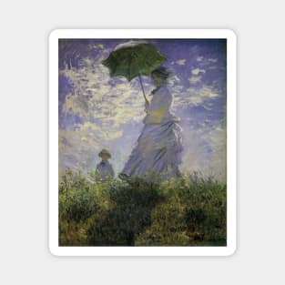 Woman with a Parasol by Claude Monet Magnet