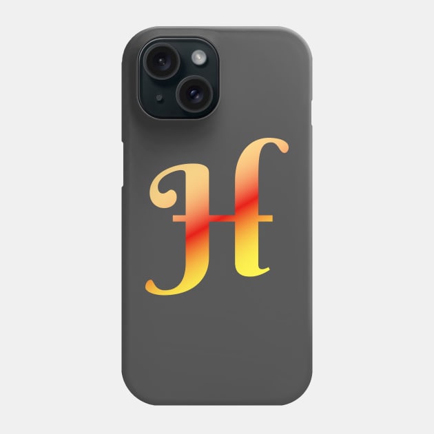 Letter H Letter Art Phone Case by EKSU17