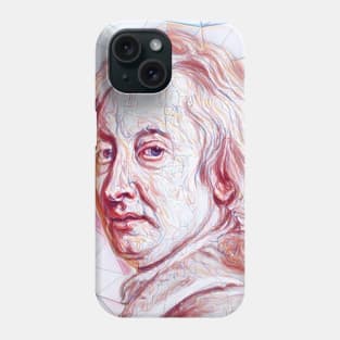 John Dryden Portrait | John Dryden Artwork | line art Phone Case