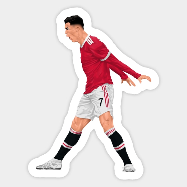 Cristiano Ronaldo Celebration Sticker Sticker for Sale by Football Tee