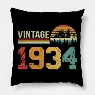 Vintage 1934 Retro Classic 90th Birthday Gift Pillow