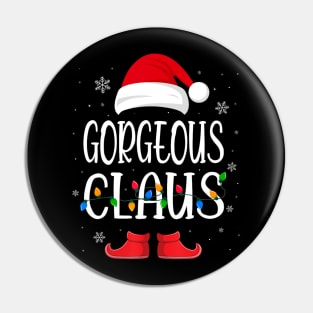 Gorgeous Santa Claus Hat With Xmas Light Christmas Holiday Pin
