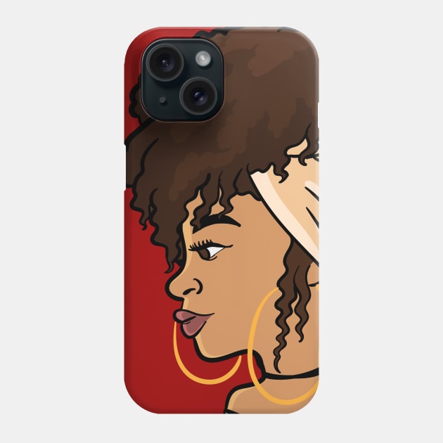 Cute and Fabulous Black Woman Chilling Phone Case by NaturallyBlack