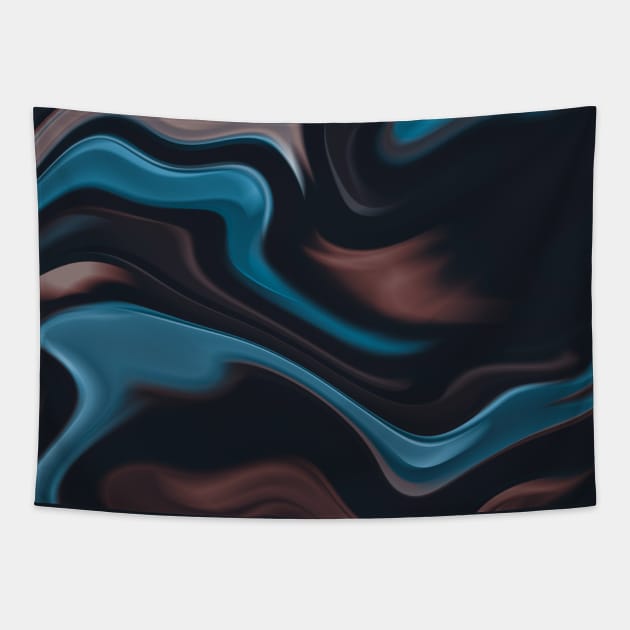 Abstract Dark Waves Tapestry by Trusted Store