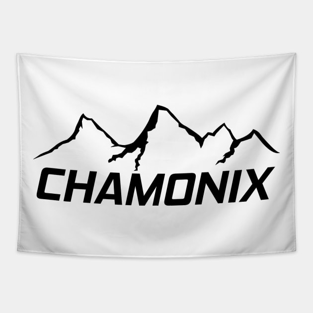 Chamonix Ski Resort Mont Blanc France Tapestry by ChrisWilson