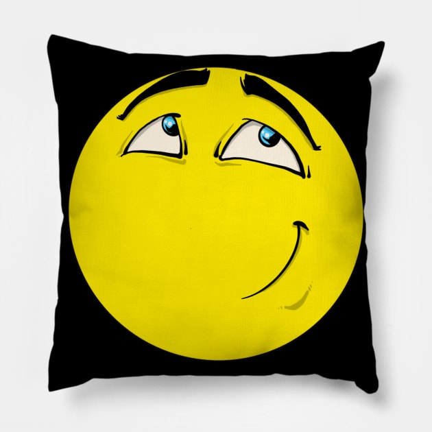 Smirk Pillow by WantedHero.com