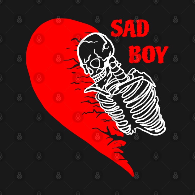 Sad Boy Skeleton by Excela Studio