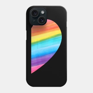 Matching Lgbt Valentines Day Rainbow Heart Gay Couple Phone Case