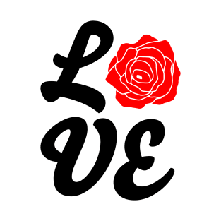 Love Nature With Red Rose T-Shirt