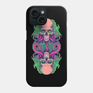 Double Skull Tentacles Octopus Phone Case