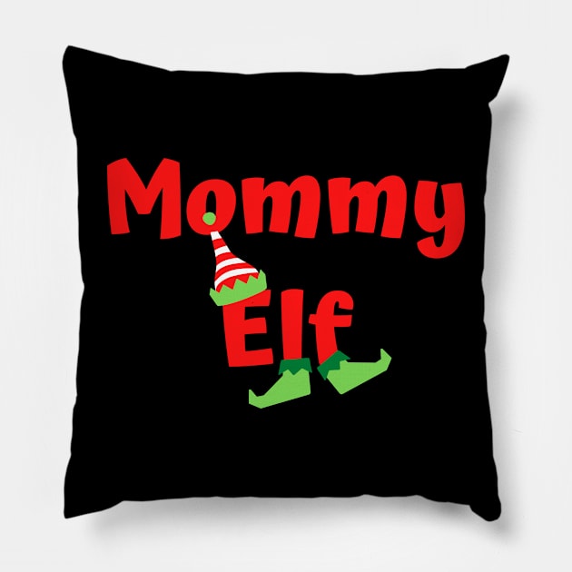 mommy elf Pillow by the christmas shop