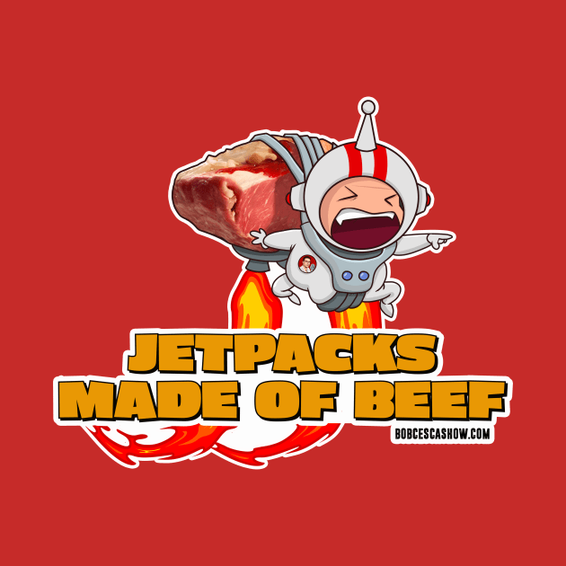 Jetpacks Made Of Beef Bob Cesca Show Funny Political Cartoon Mugs Hoodies by The Bob Cesca Show Mall