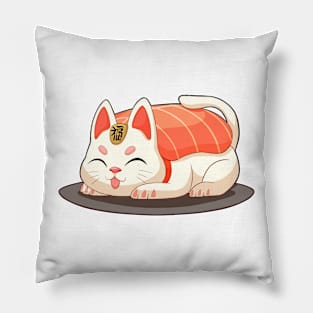 Cute sushi cat  T-Shirt Pillow