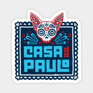 Casa de Paulo Main Logo on Yellow Magnet