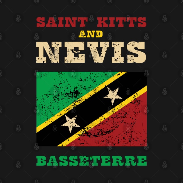 Flag of Saint Kitts and Nevis by KewaleeTee