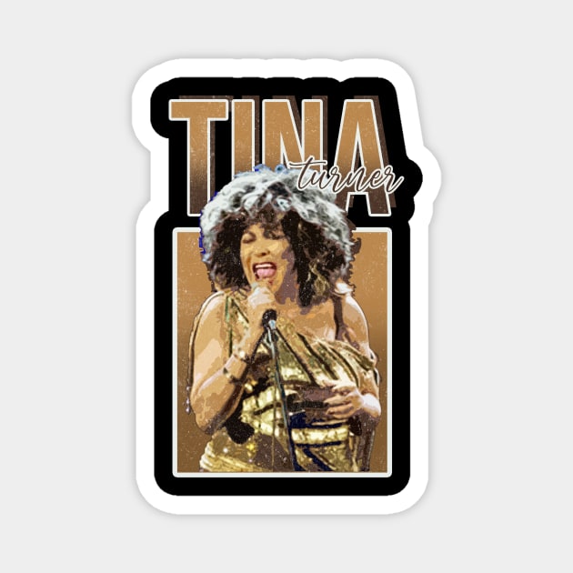 tina turner rip vintage Magnet by top snail