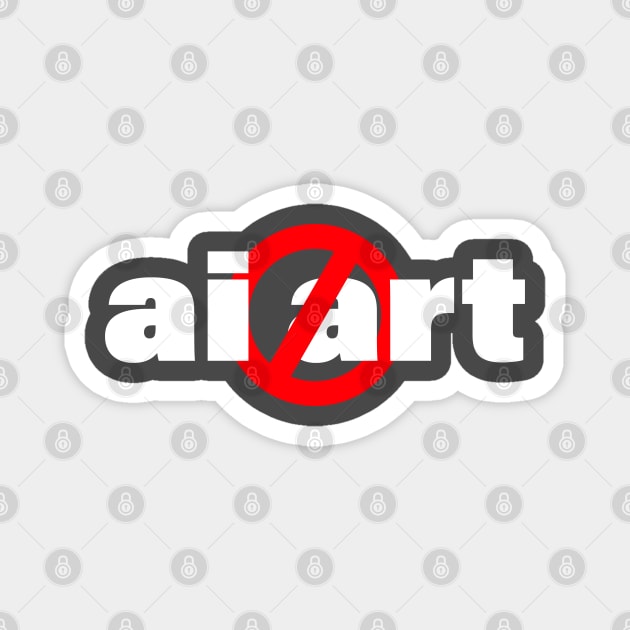 No ai Art Magnet by geekywhiteguy