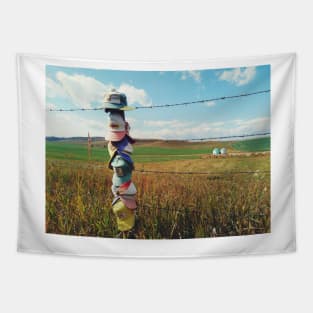 Agriculture farmland in Canadian prairie, Alberta, Canada. Tapestry