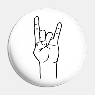 Goat hand gesture Pin