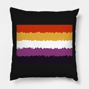 Nonbinary Lesbian Paint Flag Pillow