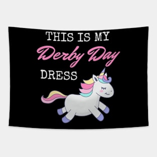 Derby Day Dress funny Unicorn Horse Racing Kids Girls teens Tapestry