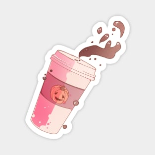 Pumpkin Spook Latte Magnet