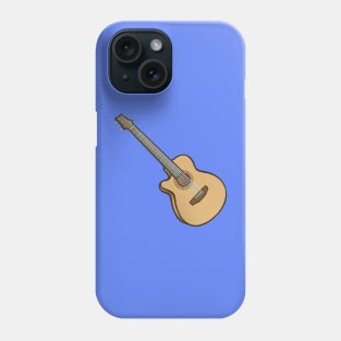 Left handed acoustic guitar Phone Case