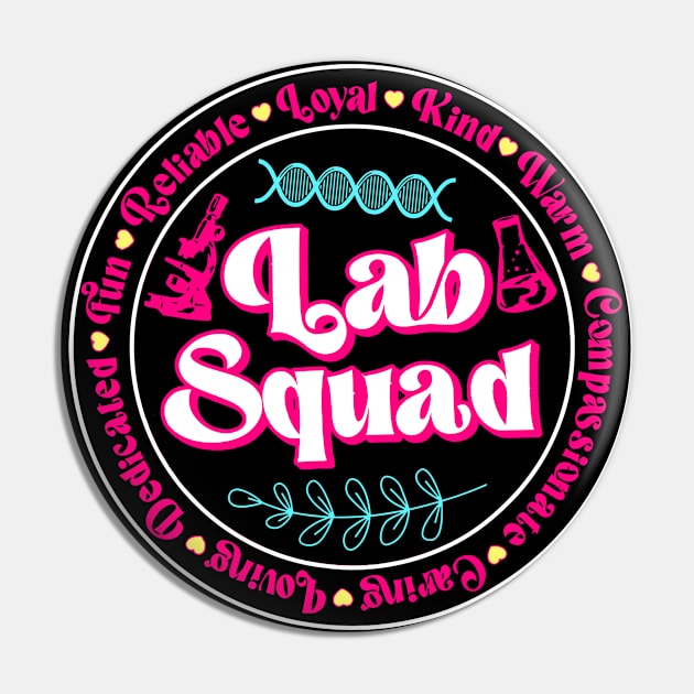 Pink Retro Lab Squad 2024 Pin by lunacreat