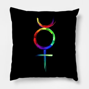 Symbols of planets luminescent paint Pillow