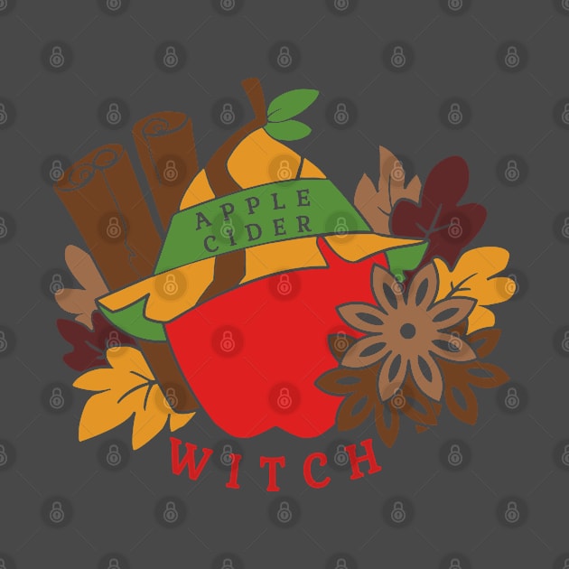 Apple Cider Witch bold colors by StudioBliz