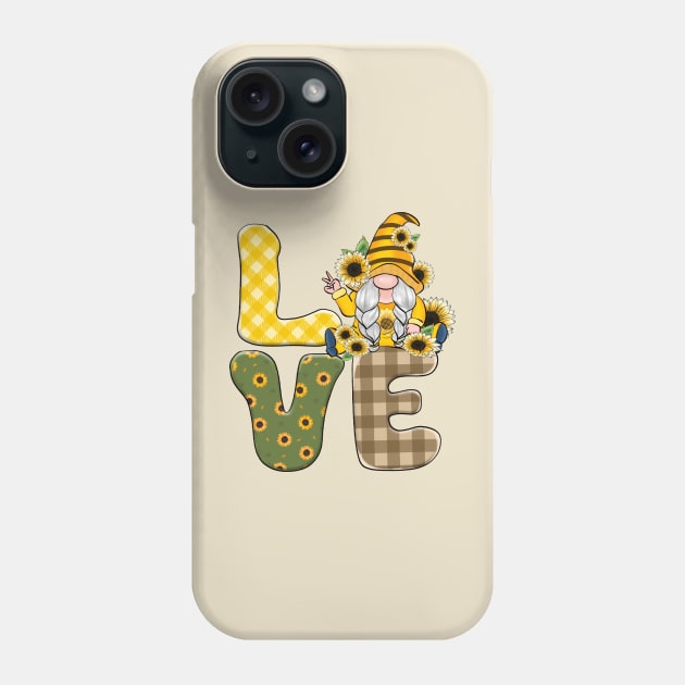 Sunflower Spring Love Gnome Gonk Phone Case by Rebel Merch