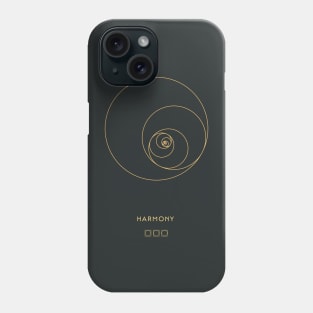 Harmonious Spiral: Fibonacci Golden Ratio Element Phone Case