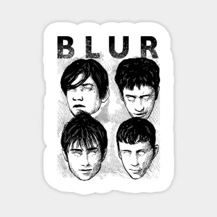 blur band vintage hand drawing illustration design Magnet