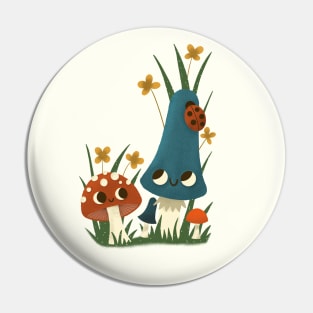 Mushroom Friends in the Forest Pin