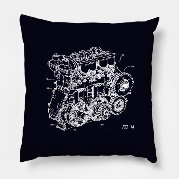 Engine Schematic Pillow by Woah_Jonny