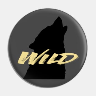 Wild Wolf Silouette Pin