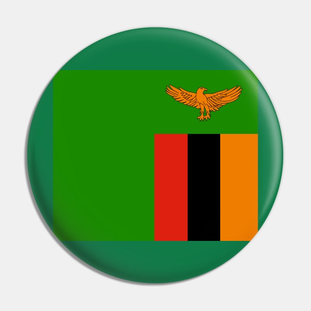 Zambia Flag Pin by flag for all