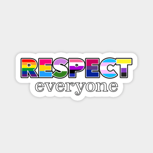 Respect Everyone - Inclusive Pride Flags Magnet