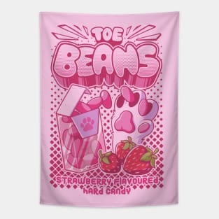 TOE BEANS : strawberry flavored hard candy. funny cat toe beans candy Tapestry