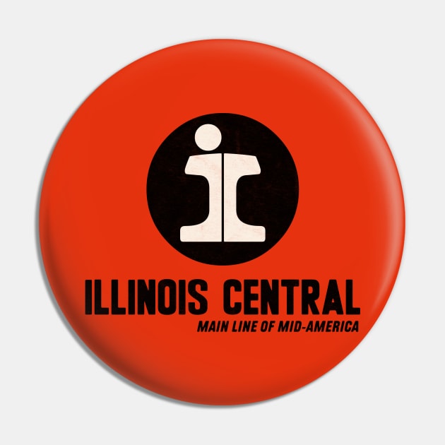 Illinois Central Railroad The Main Line of Mid-America Pin by Turboglyde