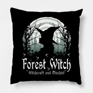 Wicca Witchcraft Forest Witch Pillow