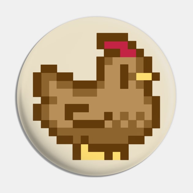 Pixel Chicken 2 Pin by TASCHE