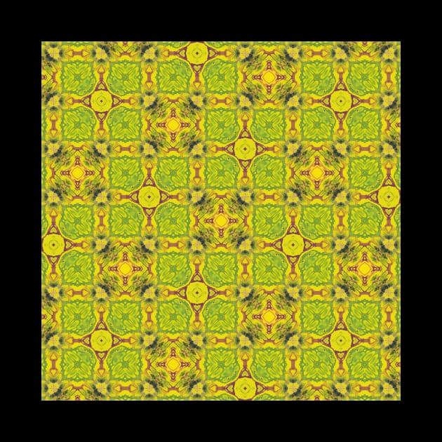 Pea Green Square and Purple Cross Shaped Pattern - WelshDesignsTP004 by WelshDesigns