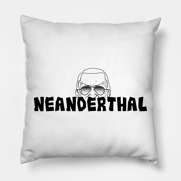 Neanderthal - Funny Biden Quote Pillow by PEHardy Design