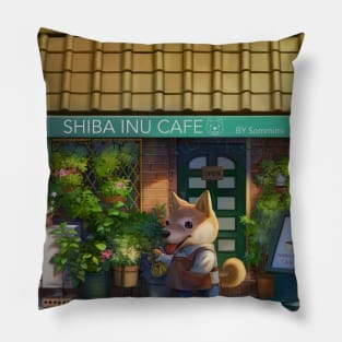 shiba inu cafe Pillow