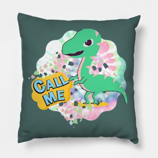 Cute Dinosaur CALL ME Pillow