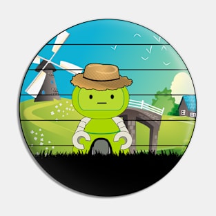 Robot Farmer Pin