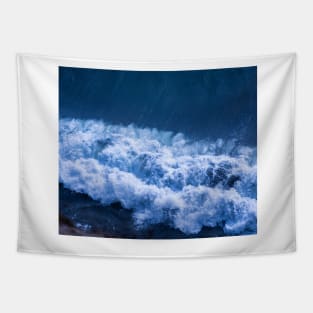 Blue Ocean Waves Tapestry